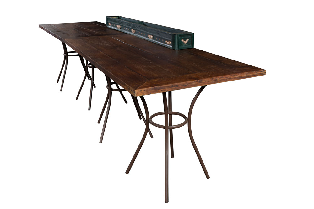 MESA EM X IMBUIA RIPADA COM FLOREIRA