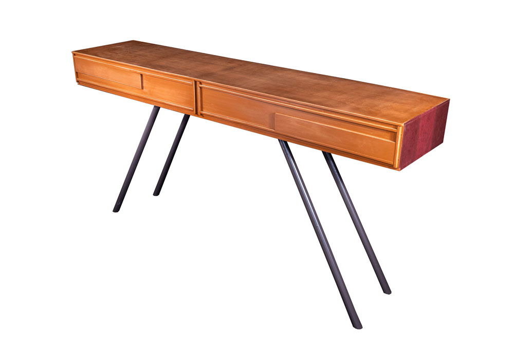 APARADOR DE MADEIRA MODERNO COM PÉ PALITO DE FERRO